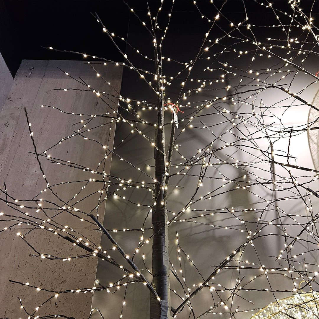 Árbol micropuntos modelo A 1100 ww LED Transformador UL IP44 Adaptador de 24 V Cable de 5 M. 180cm 1U/U