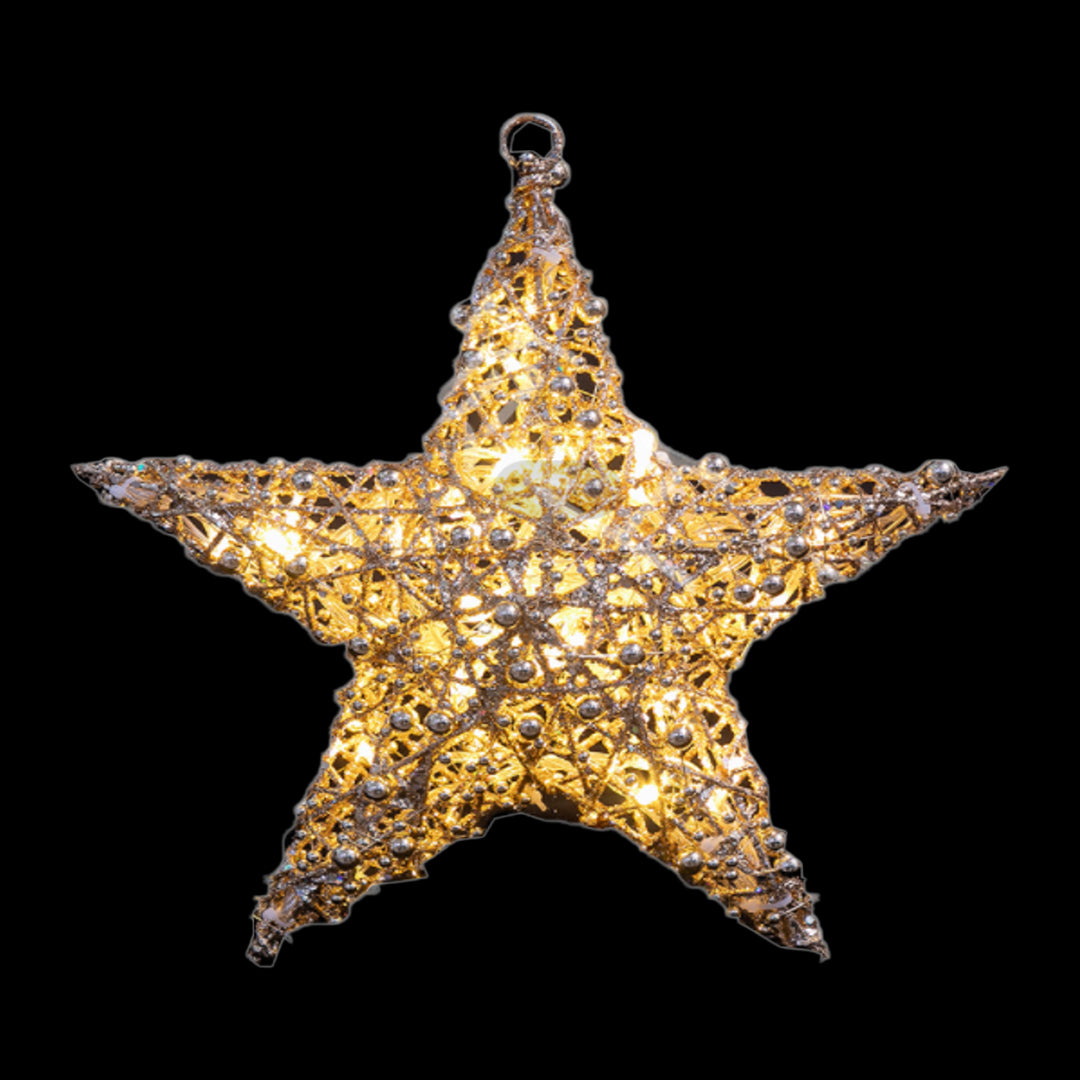 ESTRELLA DE LUZ DORADA 50CM , w/40light