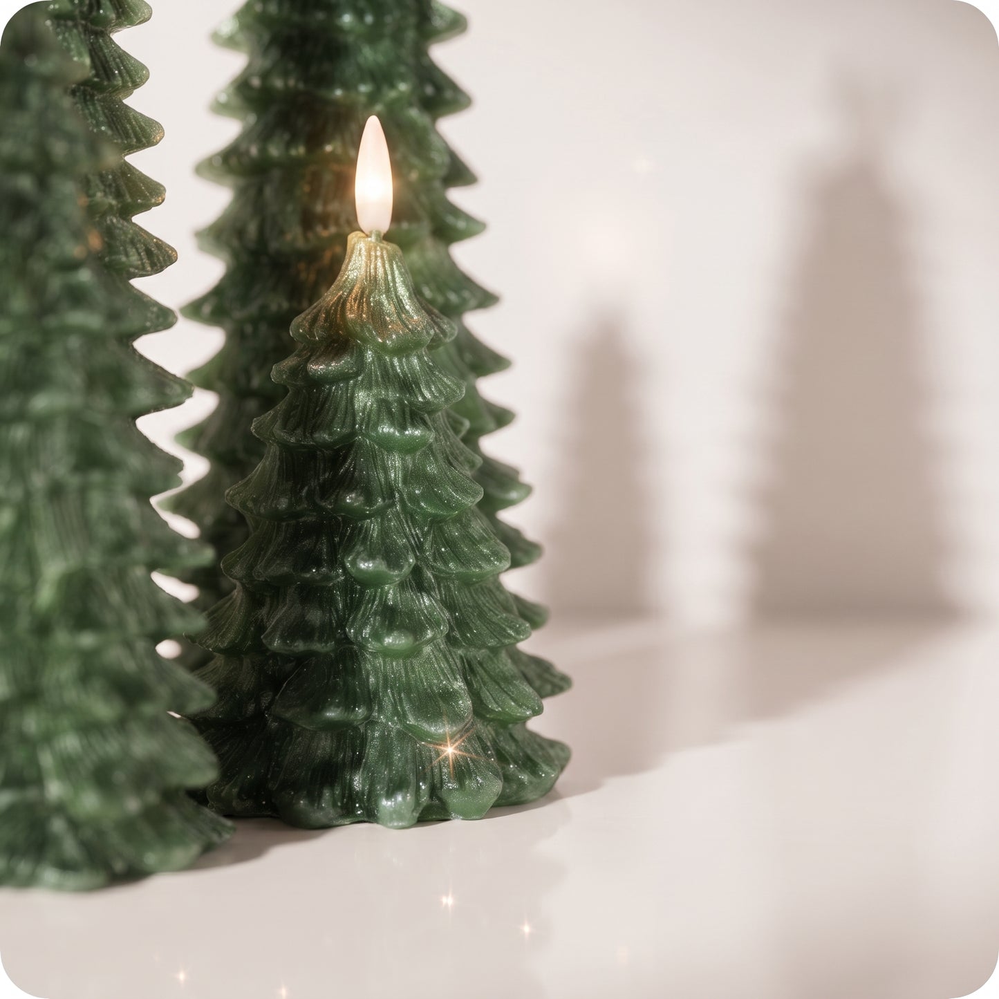 Set de 3 velas de árbol