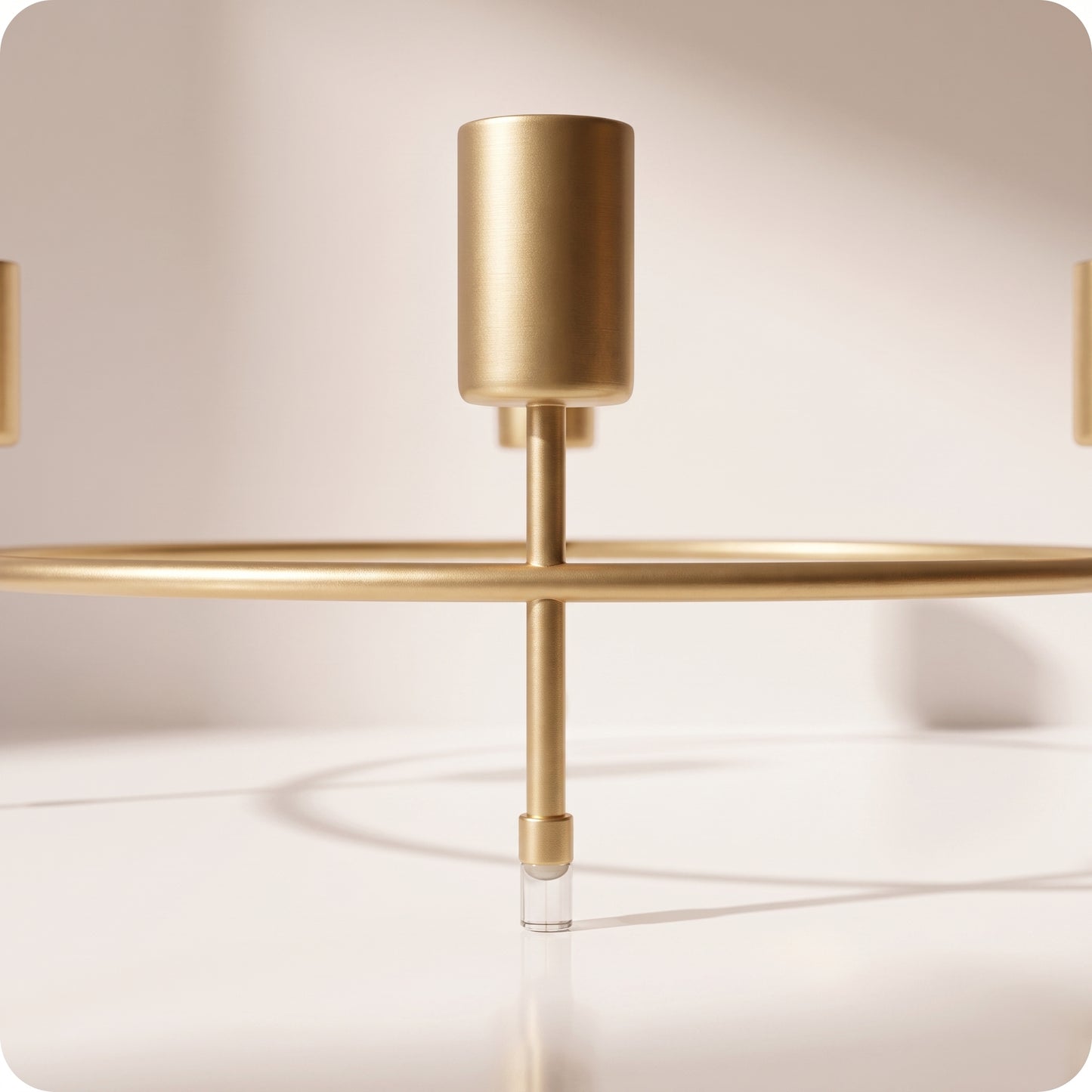 Candelabro de adviento de metal, construcción