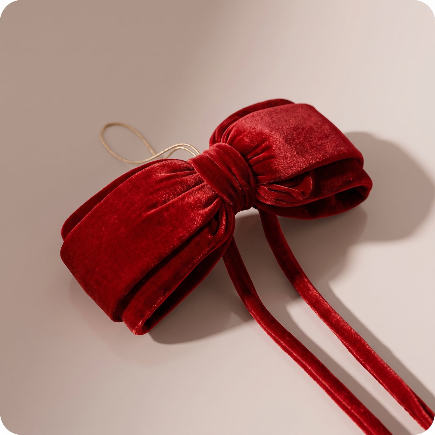 Moño rojo, 40 x 20 cm.