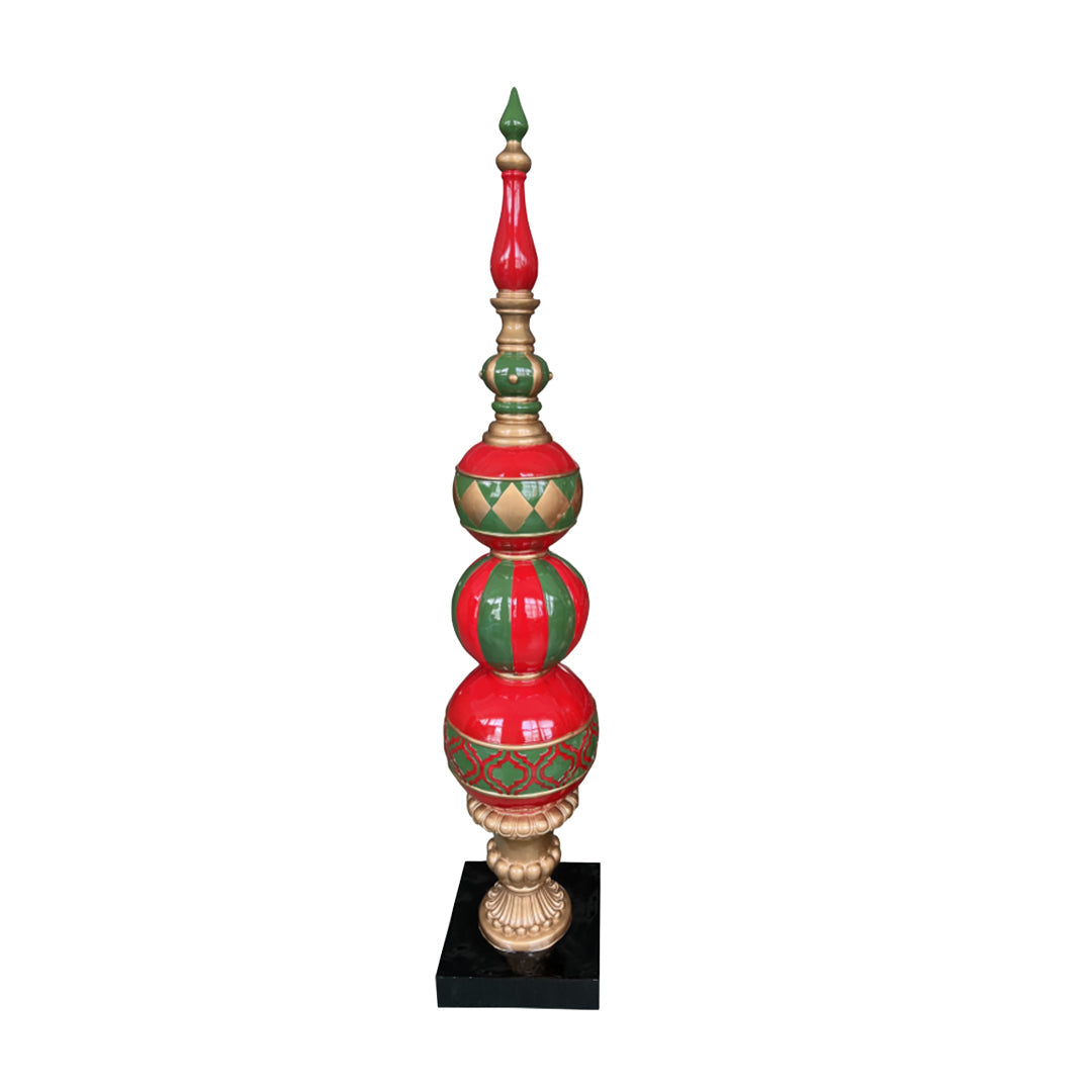 TORRE DE ESFERAS ROJO CON VERDE 182 CM