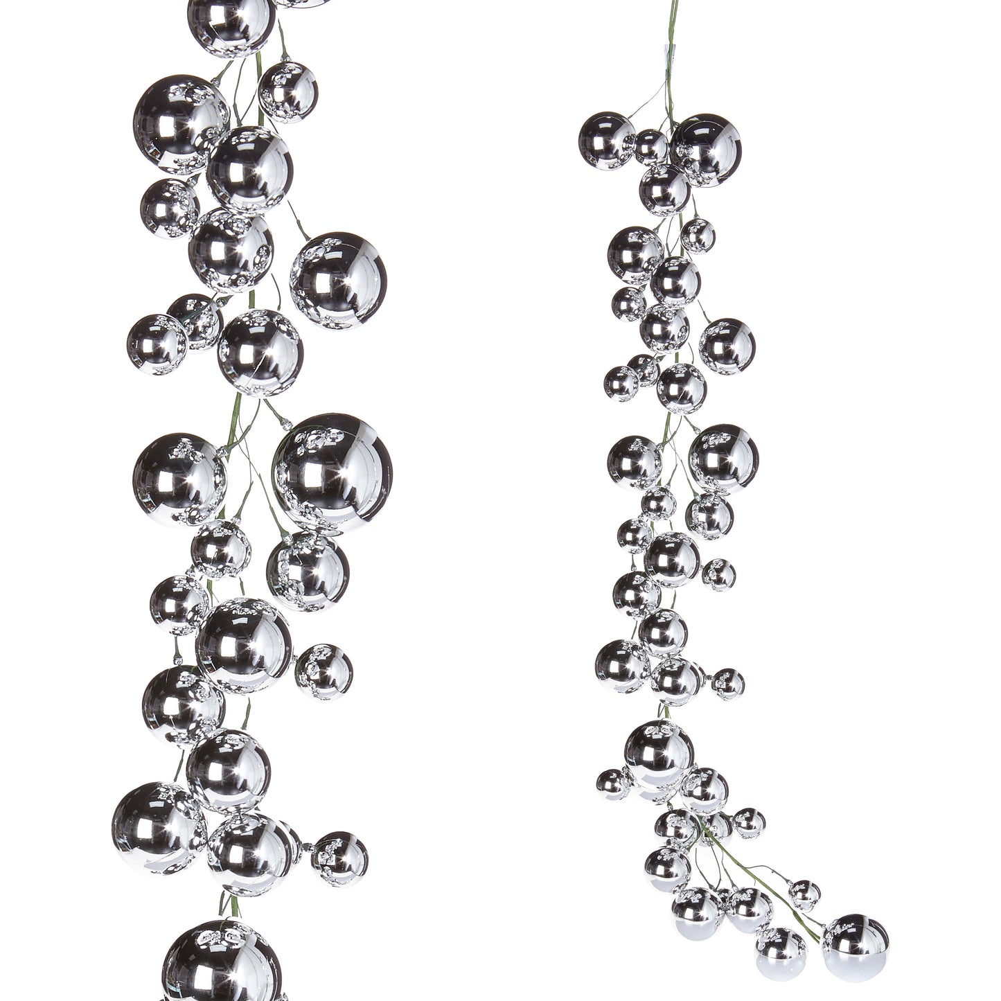 GUIA DE ESFERAS PLATA CHICAS 122 CM