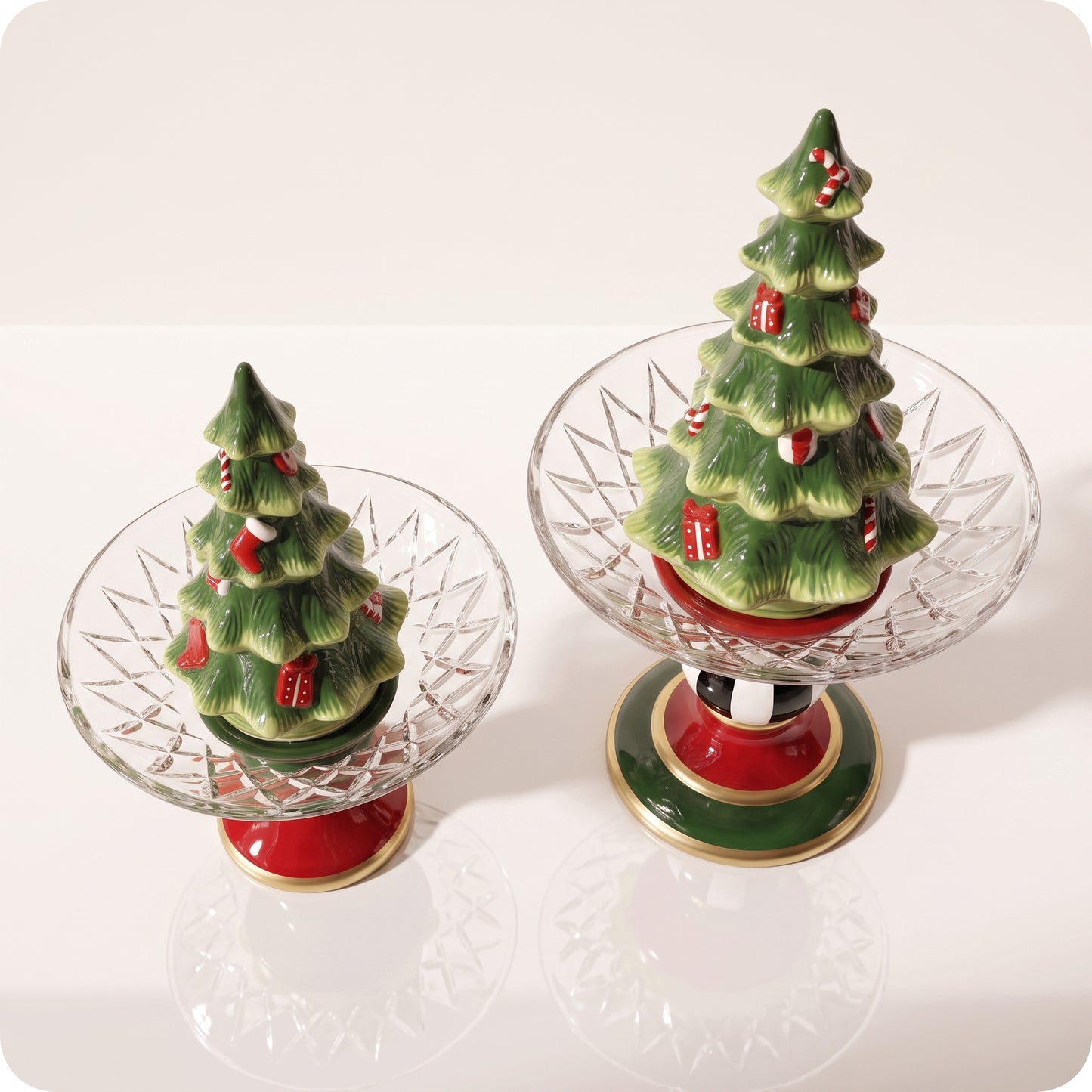 Tarro navidad decorativo multicolor de árbol navideño