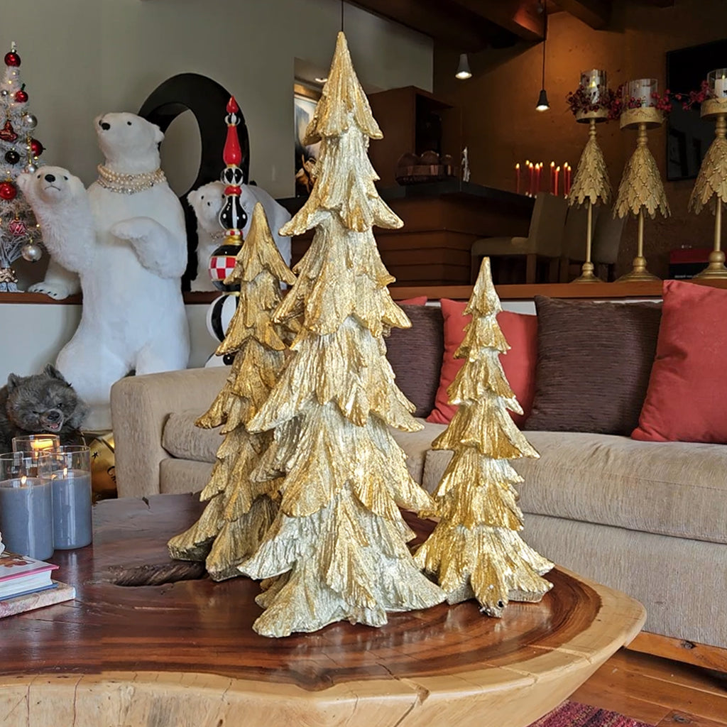 ARBOL RESINA DORADO 69 CM