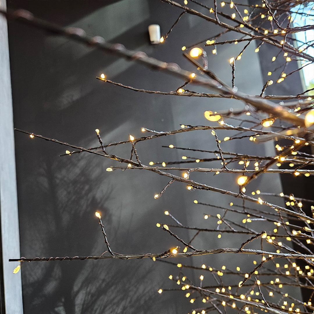 Árbol 1940 luces blancas cálidas, adaptador UL IP44, base de resina, 5m cable 180cm Negro 1/U