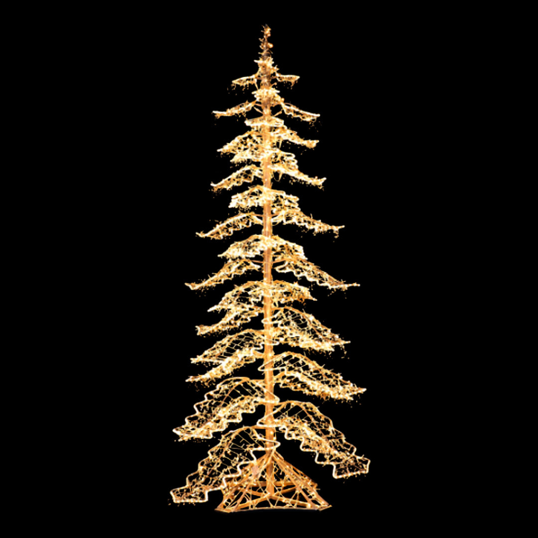 CHRISTMAS TREE CON LUZ LED
Color:  Warm white with 10% flash LED
Indoor & Outdoor Use
UV resistance, 100% waterproof
Item Voltage: 24V DC IP65
