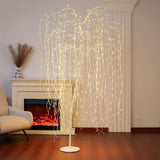 ARBOL WILLOW CON LUZ LED BLANCA 183CM 768 lights?BASE DE METAL 22cm 5mleadwire?BS IP20 adaptor 24V?with 10% flashing lights