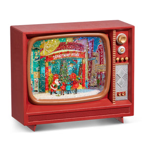 TV RETRO DE AGUA ILUMINADA CON MUSICA