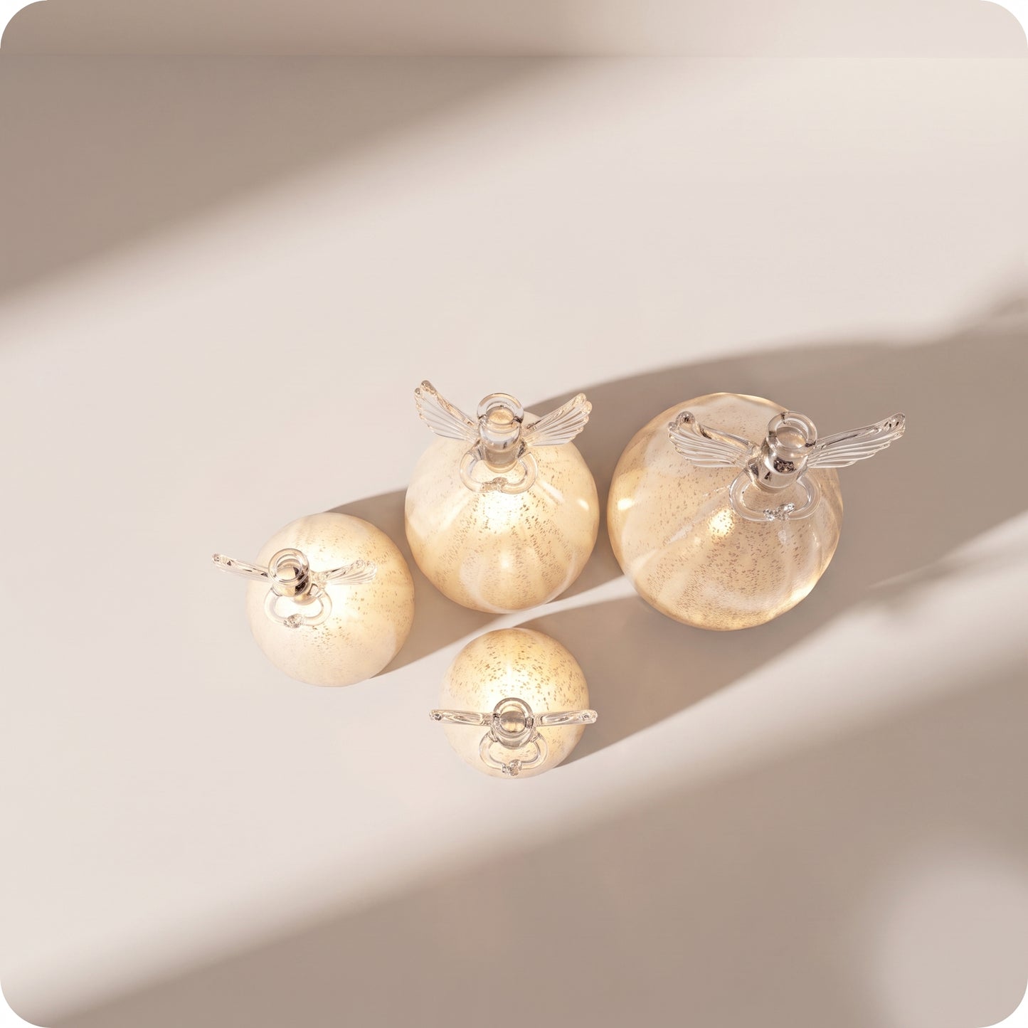 Set de 3 ángeles con luz