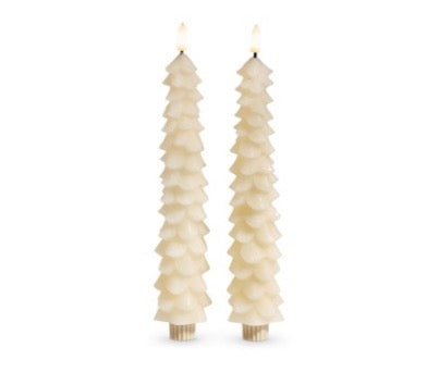 VELAS IVORY DE ARBOL BLANCAS 27 CM