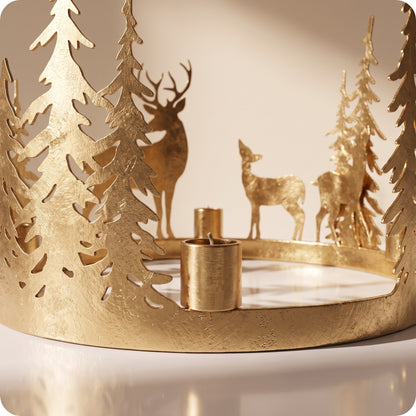 Candelabro tipo bosque dorado