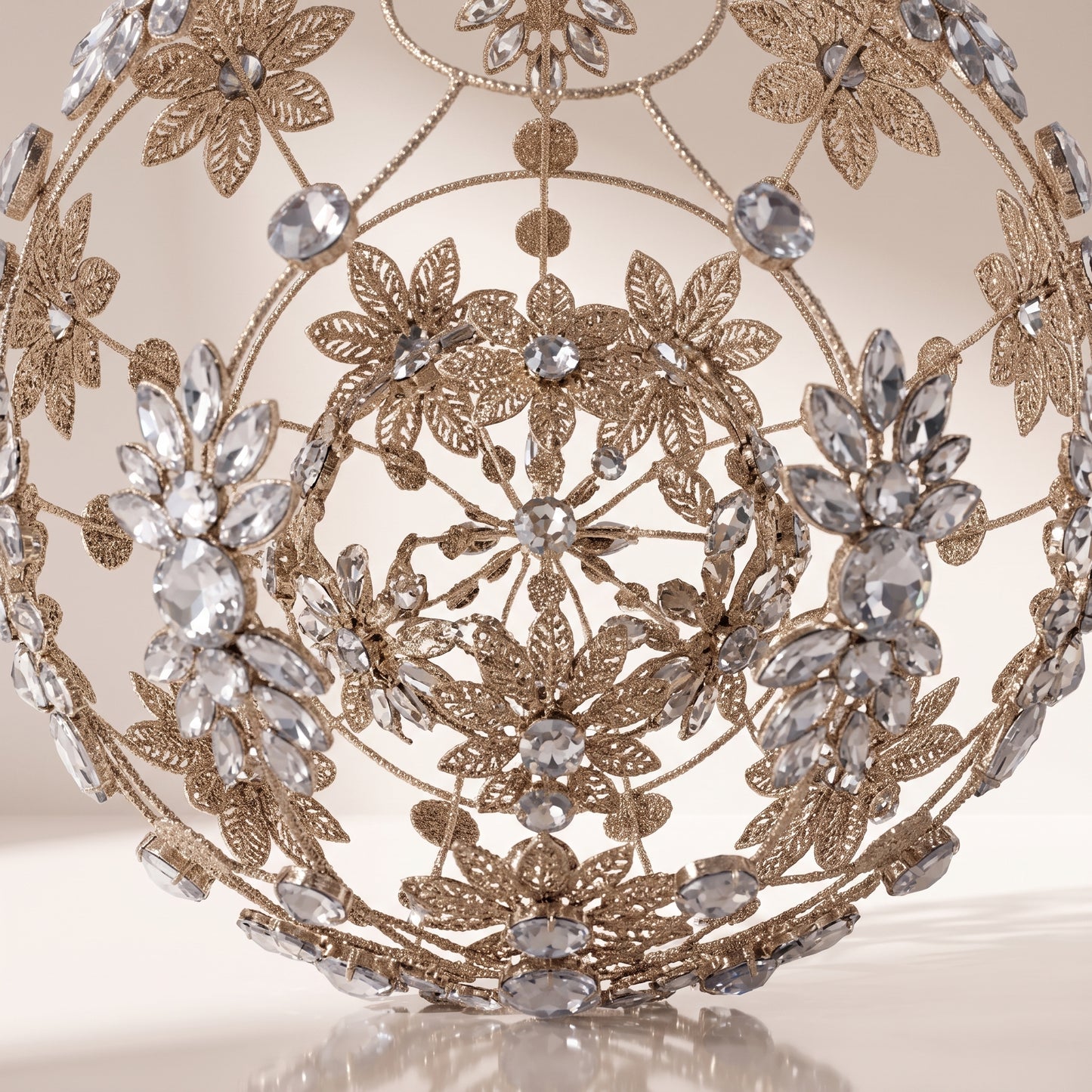 Esfera con flores y piedras y estrellas 49 cm