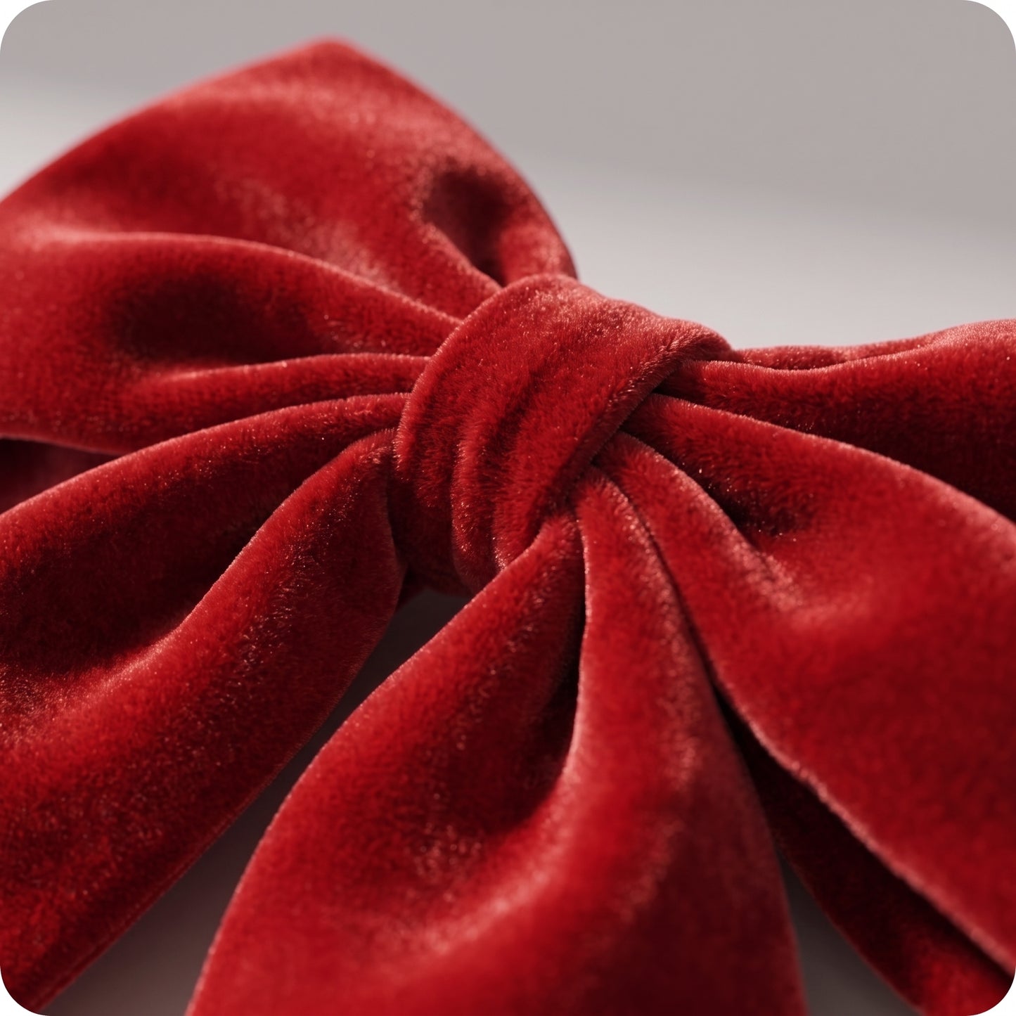 Moño de terciopelo rigido rojo