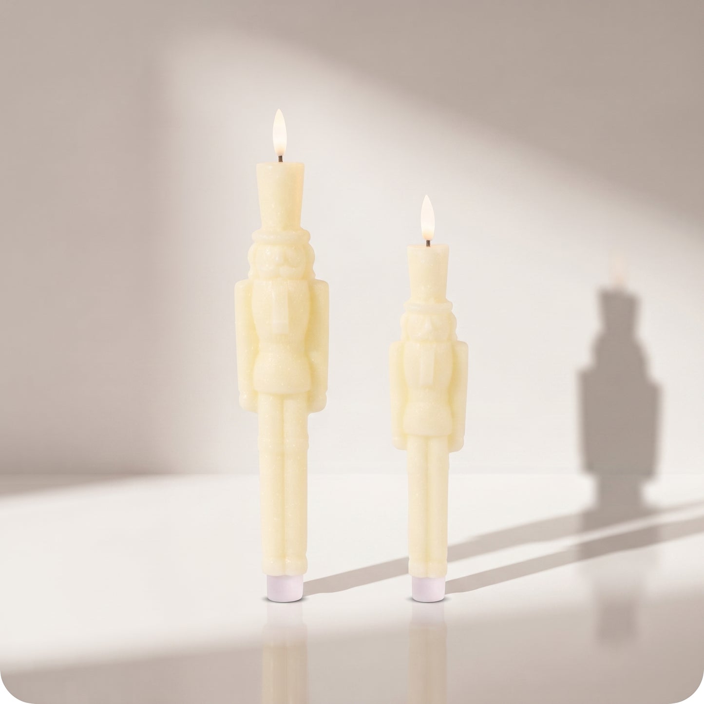 Set de velas de Nutcrackers blancas