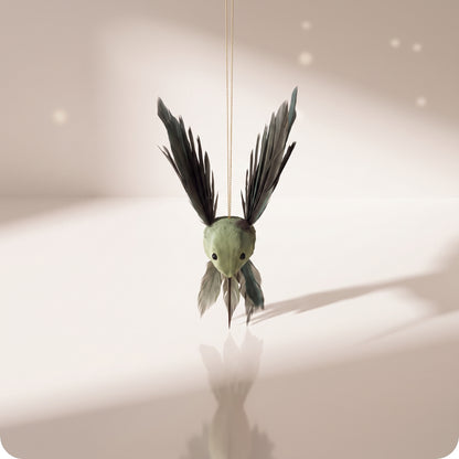 Pluma verde colibrí