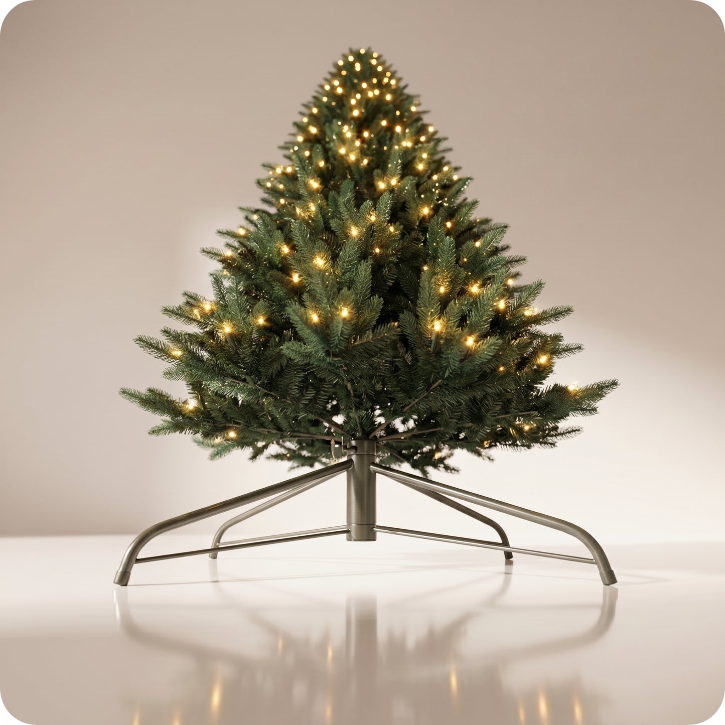 Árbol verde virginia lapiz con luz led calida