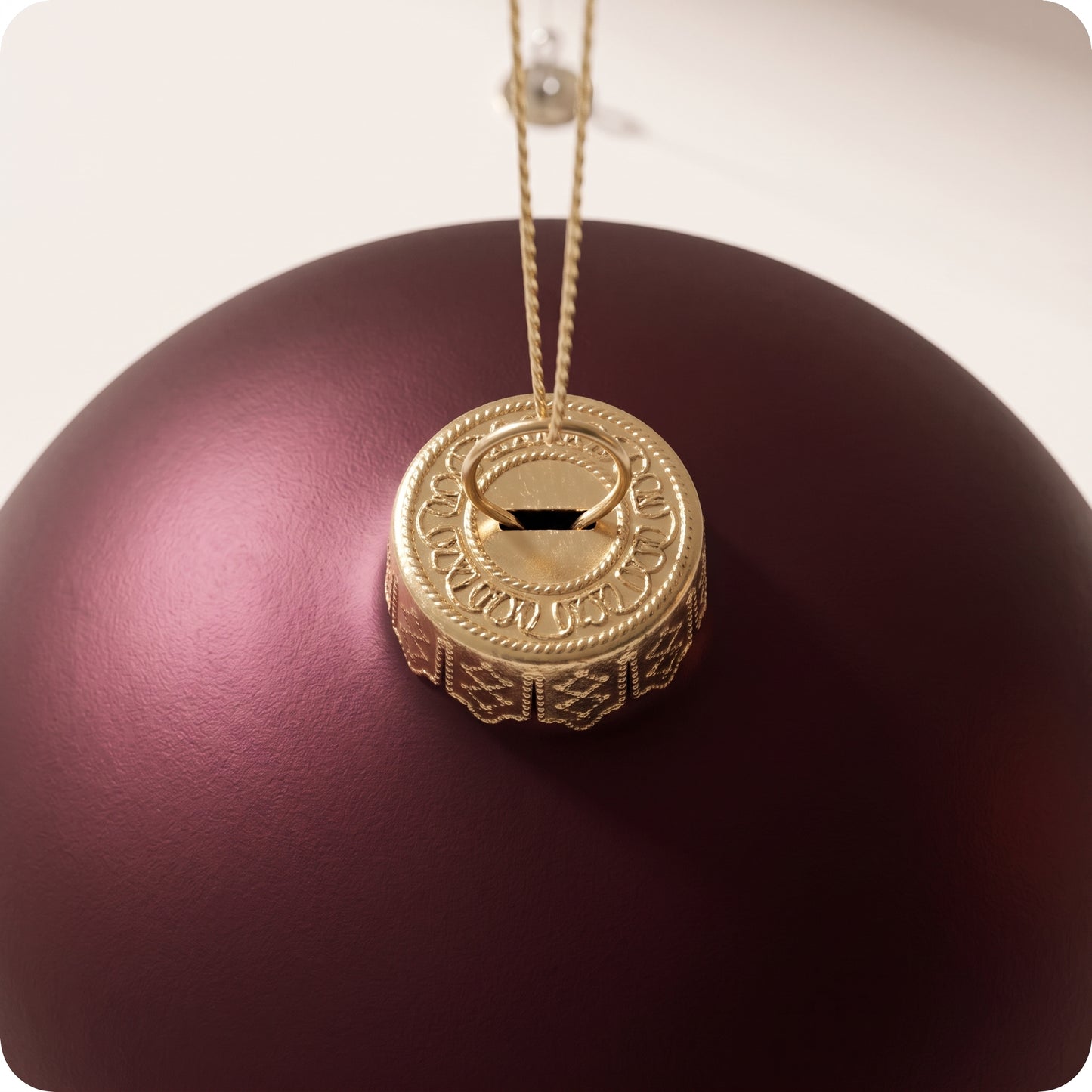 Esfera tipo metalica burgundy lisa 20, 30 y 50 cm
