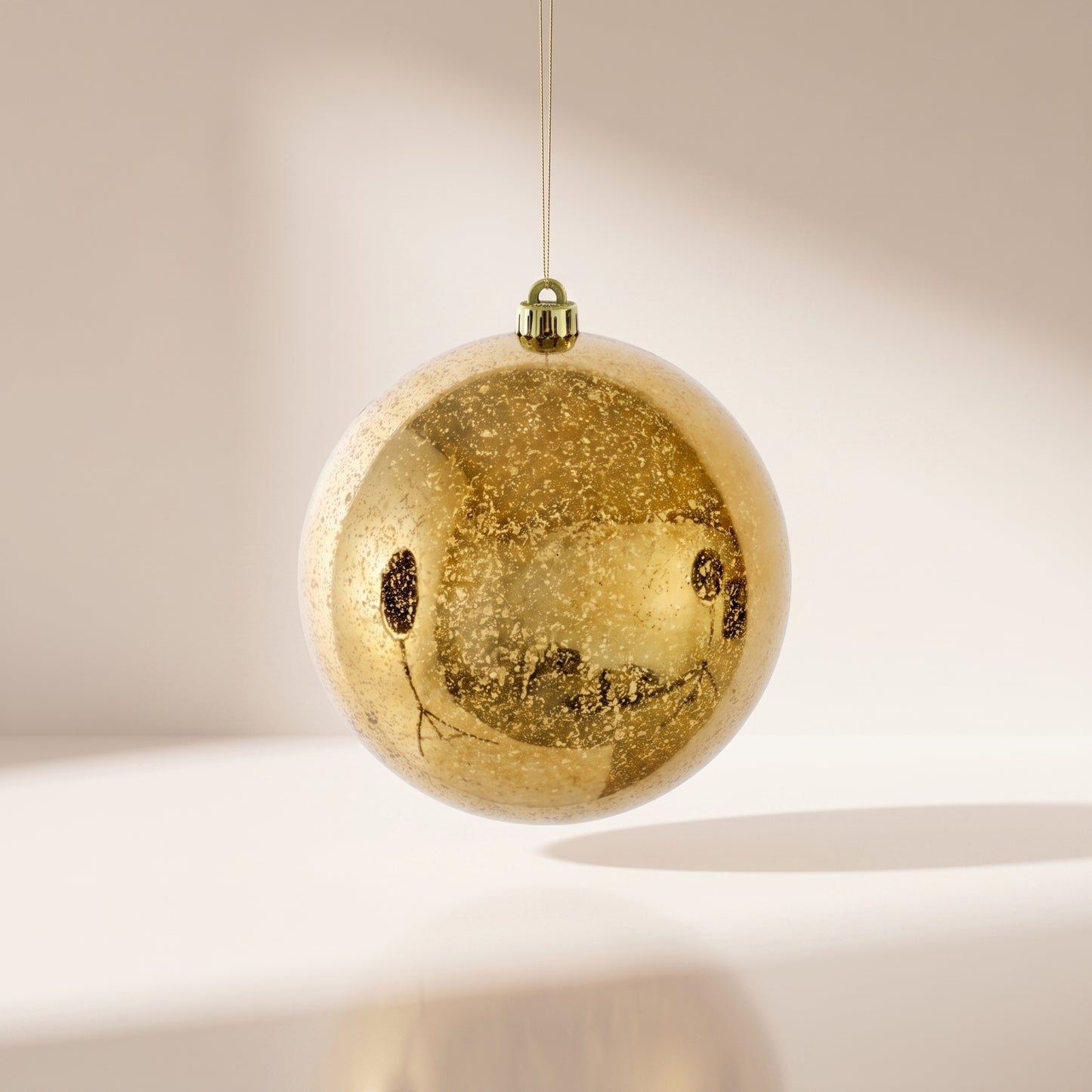 Esfera picada de oro viejo reflejante 20 cm