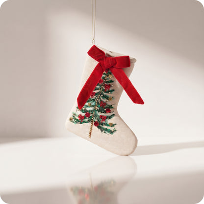 Bota de algodón con árbol de cuentas y crema de lazo
