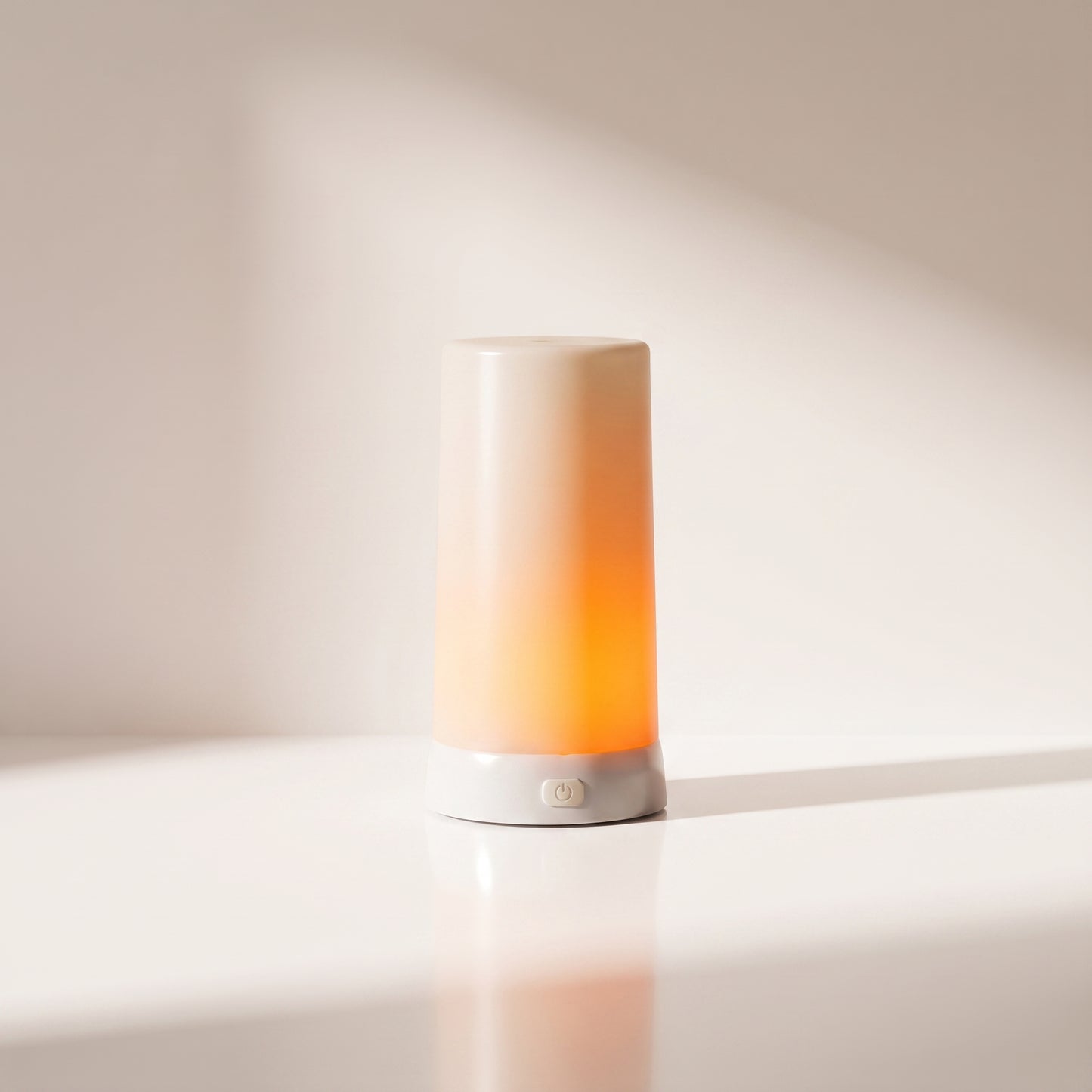 Vela con luz led tipo flama y timer blanca