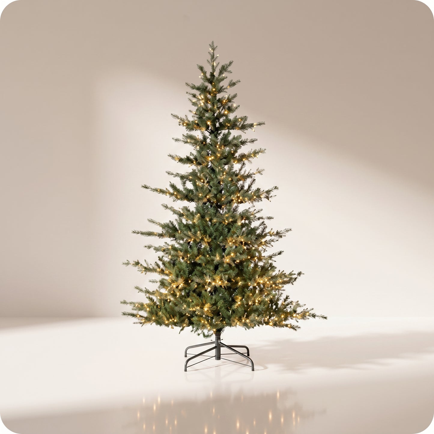 Árbol verde strahorn fir con luz led