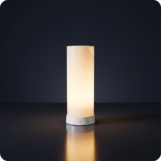 Vela con luz led tipo flama y timer naranja