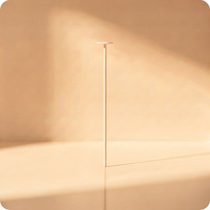 Porta vela de aluminio para árbol blanco