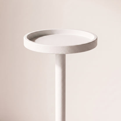 Porta vela de aluminio para árbol blanco