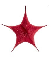 ESTRELLA ROJA 3 D CON LUZ LED 66 CM USA BATERIAS