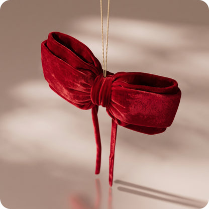 Moño rojo, 40 x 20 cm.