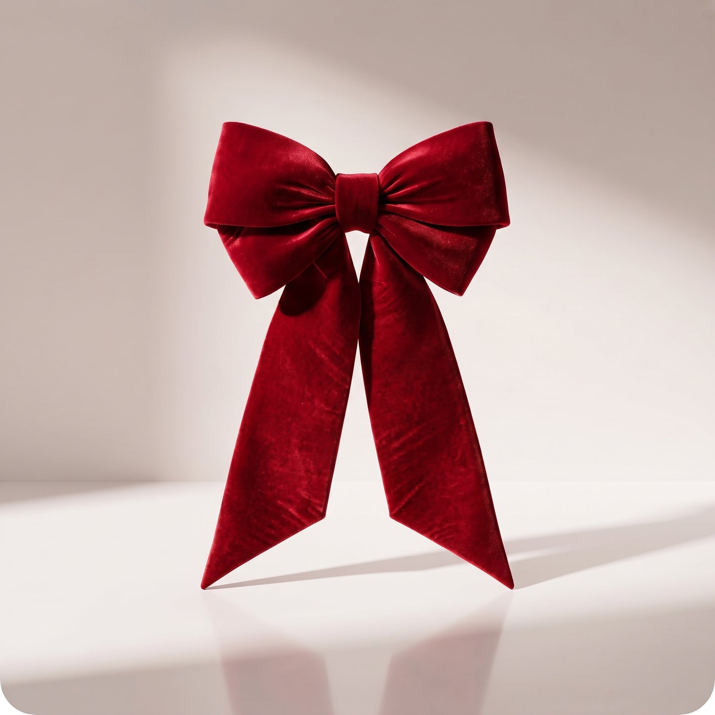 Moño rojo de terciopelo, 1.10 x 50 cm.