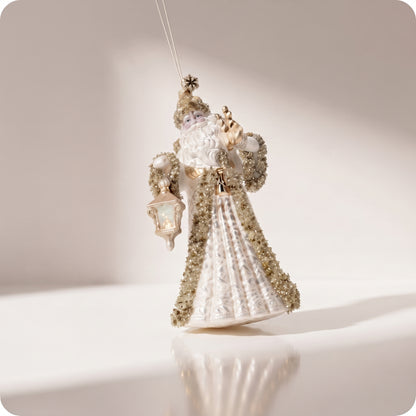 Esfera de Santa dorada y champagne