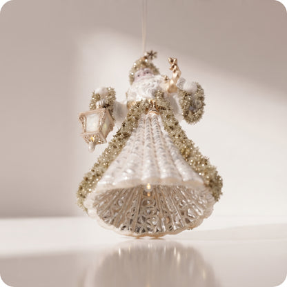 Esfera de Santa dorada y champagne