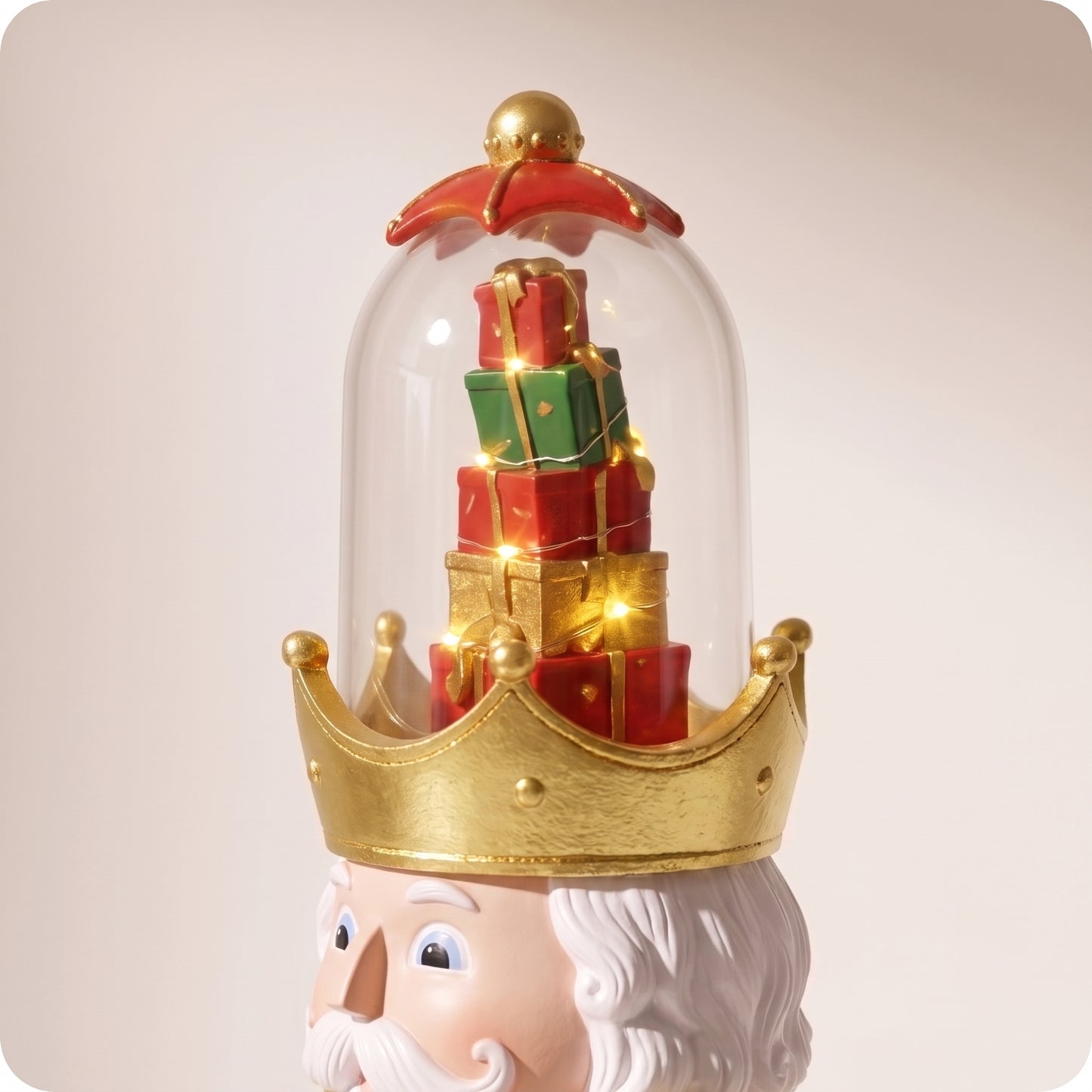 Cascanueces con regalos de navidad y candy con luz led
