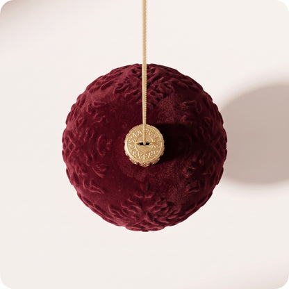 Esfera de terciopelo rojo burgundy floral