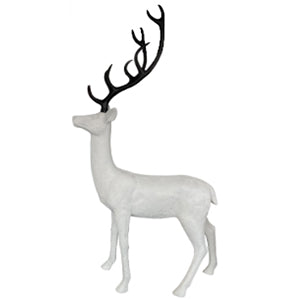 CHRISTMAS DEER BLANCO CON CUERNOS DORADODO 215 CM