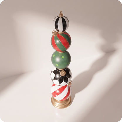 Torre de esferas multicolor de grande a pequeña 177 cm