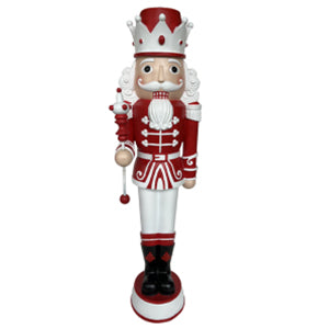 NUTCRACKER, ROJO CON BLANCO 75 CM