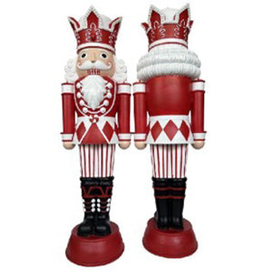 NUTCRACKER, ROJO CON PANTALON DE RAYAS 90CM