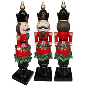 NUTCRACKER ROJO CON CORONAS 50CM