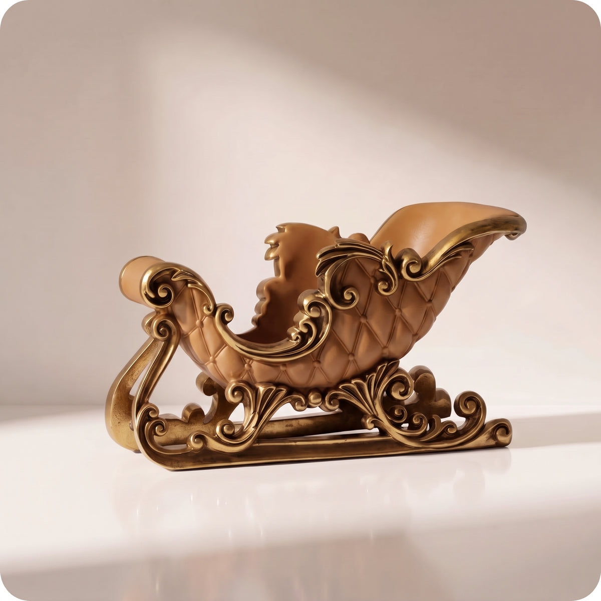 Trineo elegante dorado con café