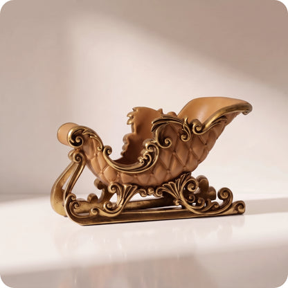 Trineo elegante dorado con café