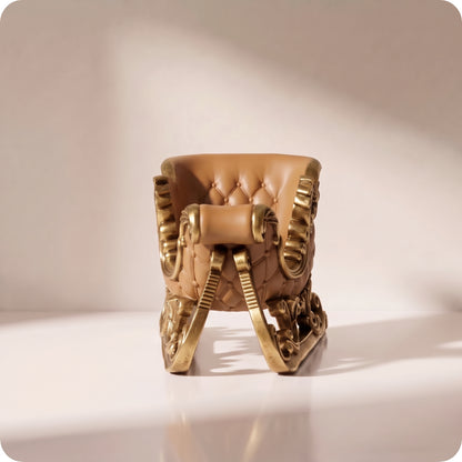 Trineo elegante dorado con café