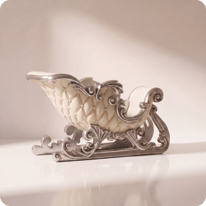 Trineo elegante plateado con blanco