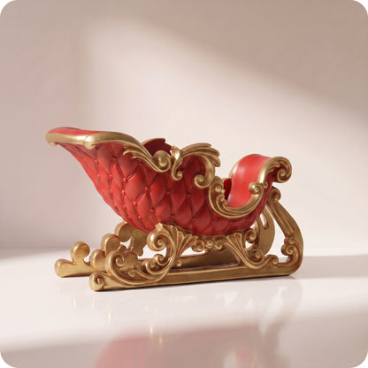 Trineo elegante rojo con dorado