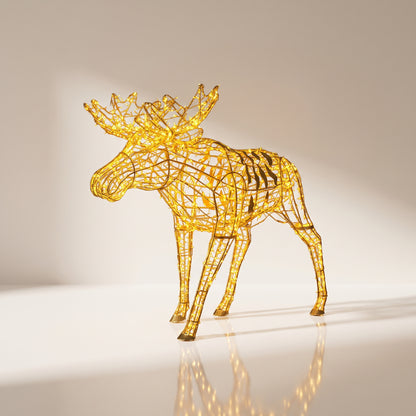 Reno navideño con luz led gold