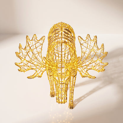 Reno navideño con luz led gold