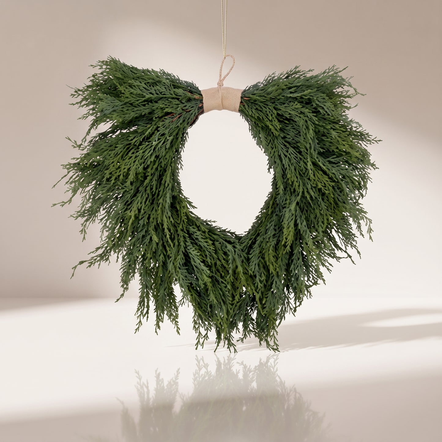 Corona de arborvitae drapeada tt verde