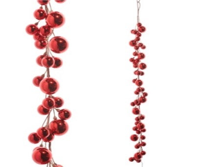 GUIA DE ESFERAS ROJAS CHICAS 122 CM
